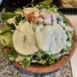 House Salad served with ranch? Never have I seen this in any sushi restaurant, nor was it listed it on the menu House Salad served with ranch? Never have I seen this in any sushi restaurant, nor was it listed it on the menu