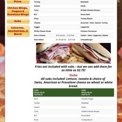 Pizza Village - Menu