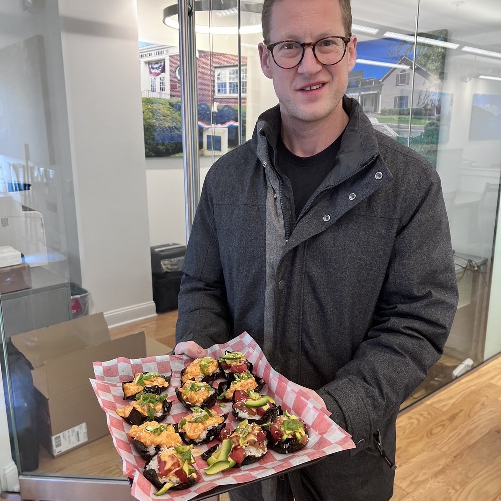 La Mer Seafood - Sean with offering of various sushi delicacies. - Seafood Near Me - Armonk, New York La Mer Seafood - Sean with offering of various sushi delicacies. - Seafood Near Me - Armonk, New York