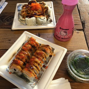 SoFA Market - Dragon roll & volcano roll - Food Court Near Me - San Jose, California