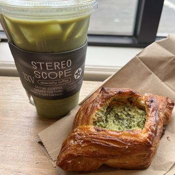 Stereoscope Coffee - Matcha Latte and Spinach Feta - Coffee Roasteries Near Me - Long Beach, California Stereoscope Coffee - Matcha Latte and Spinach Feta - Coffee Roasteries Near Me - Long Beach, California