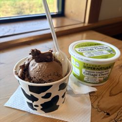 Kalona Creamery - Ice cream is fantastic!!  Picked up some cottage cheese, too!!