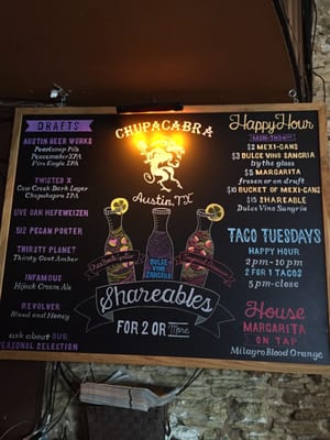 Menu photo 7 Chupacabra Cantina Y Tacqueria Austin, TX