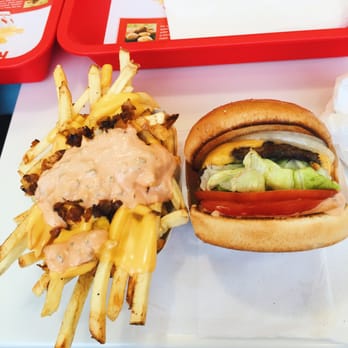 In-N-Out Burger - Cheeseburger with medium animal style fries - Fast Food Near Me - Tempe, Arizona In-N-Out Burger - Cheeseburger with medium animal style fries - Fast Food Near Me - Tempe, Arizona