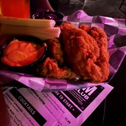 fried chicken and a pickle fried chicken and a pickle