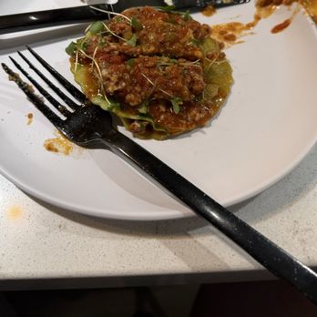 Casa Neri - Fresh spinach ravioli with ricotta and spinach filling and bolognese sauce - Italian Near Me - Naples, Florida