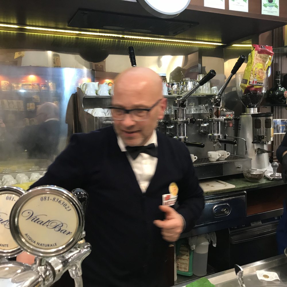 Caffè Mexico - Old school machine and old school barista. - Bars Near Me - Naples, NA