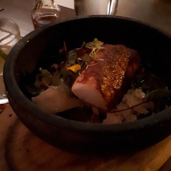 Baro - Miso cod with dashi broth - Cocktail Bars Near Me - Toronto, Ontario Baro - Miso cod with dashi broth - Cocktail Bars Near Me - Toronto, Ontario