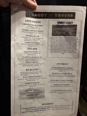 Menu photo 3 Tomboy Tavern Mountain Village, CO Menu photo 3 Tomboy Tavern Mountain Village, CO