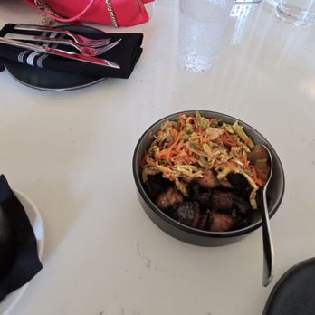 Oak & Third - Pork belly with "kimchi" more like Brussels slaw. Rough - American Near Me - Mineral Wells, Texas Oak & Third - Pork belly with "kimchi" more like Brussels slaw. Rough - American Near Me - Mineral Wells, Texas