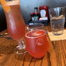 St Germaine Strawberry Mimosa and a fall mocktail