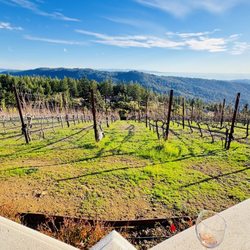Loma Prieta Winery - Relaxing  with a glass of vino