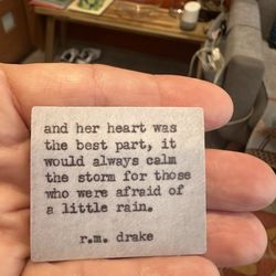 OHM Center - A little card I picked up out of a small bowl on the counter. Perfectly commemorated the day.
