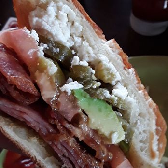 Hashes & Brews - inside the breakfast torta...very good - Bars Near Me - San Bruno, California Hashes & Brews - inside the breakfast torta...very good - Bars Near Me - San Bruno, California