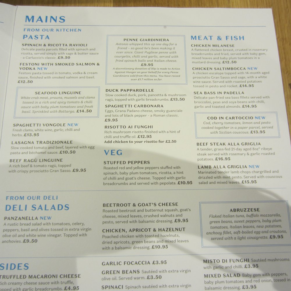 Carluccio's - Italian Near Me - London, XGL Carluccio's - Italian Near Me - London, XGL