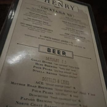 The Henry - Menu - New American Near Me - Phoenix, Arizona The Henry - Menu - New American Near Me - Phoenix, Arizona