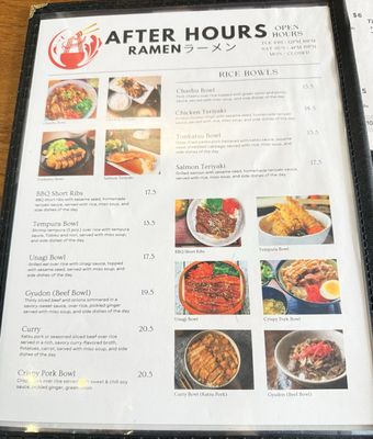 Menu photo 8 After Hours Ramen San Francisco, CA Menu photo 8 After Hours Ramen San Francisco, CA
