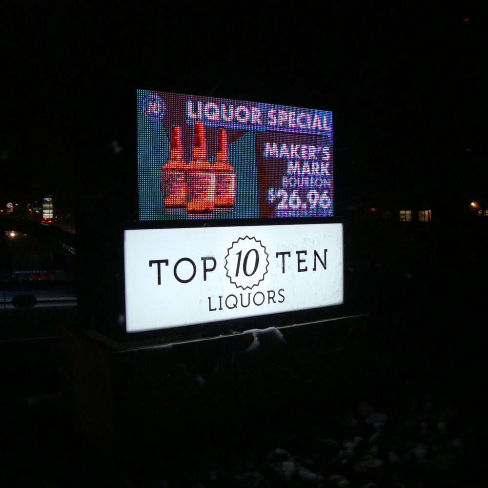 Top Ten Liquors - Main sign, adjacent to Saint Francis Boulevard NW (#47). - Beer, Wine & Spirits Near Me - Ramsey, Minnesota Top Ten Liquors - Main sign, adjacent to Saint Francis Boulevard NW (#47). - Beer, Wine & Spirits Near Me - Ramsey, Minnesota