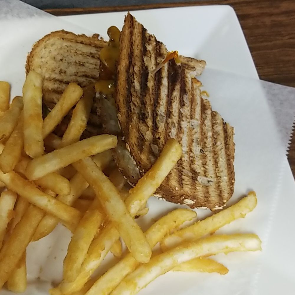 D' Nuez - BBQ panini w/fries. They french fries were very good - New Mexican Cuisine Near Me - Chicago, Illinois D' Nuez - BBQ panini w/fries. They french fries were very good - New Mexican Cuisine Near Me - Chicago, Illinois