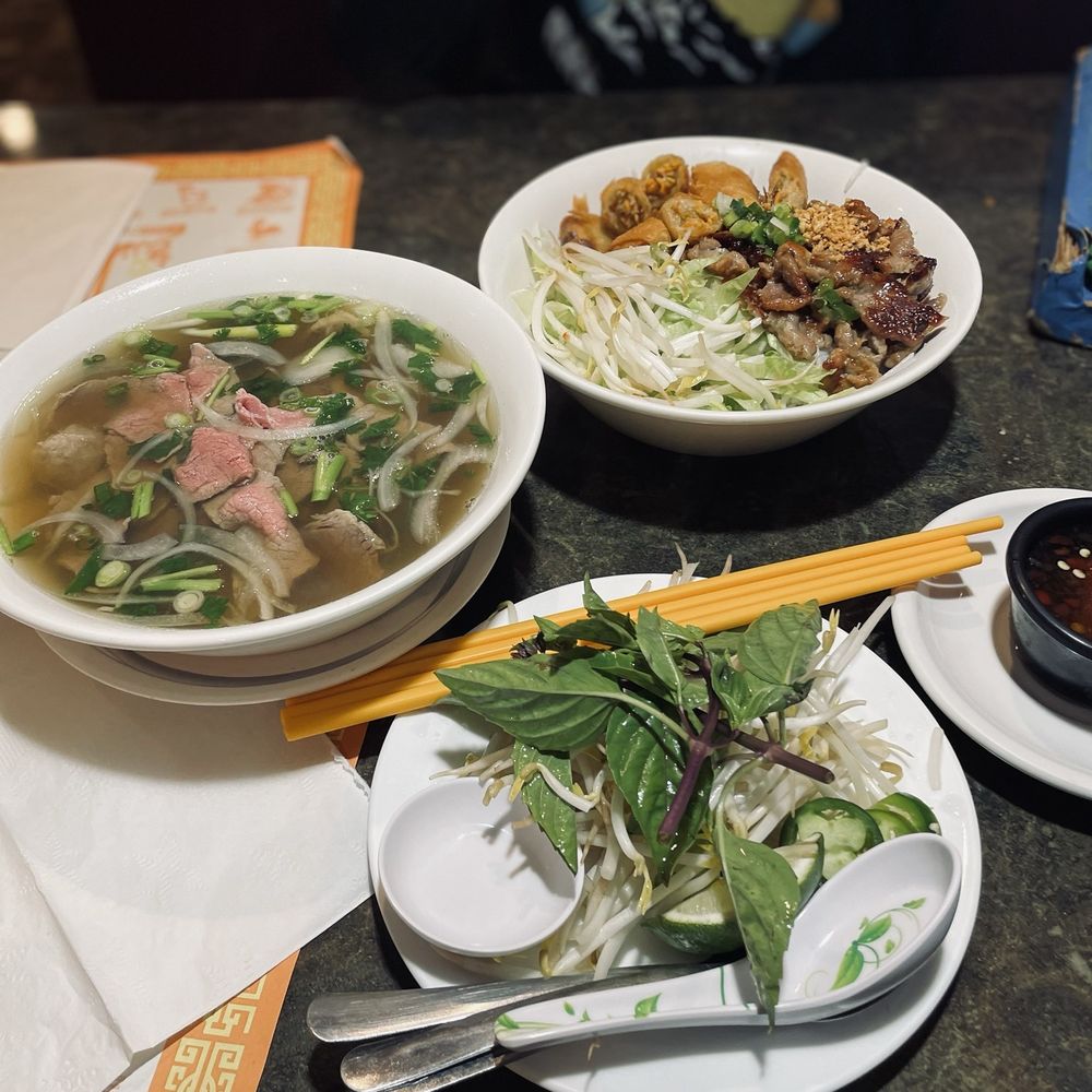#3 beef Pho and #33 rice noodle bowl #3 beef Pho and #33 rice noodle bowl