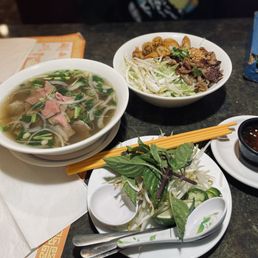 #3 beef Pho and #33 rice noodle bowl #3 beef Pho and #33 rice noodle bowl