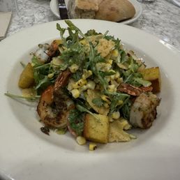 Shrimp & Grilled Shrimp and Arugula Salad with Sweet Corn