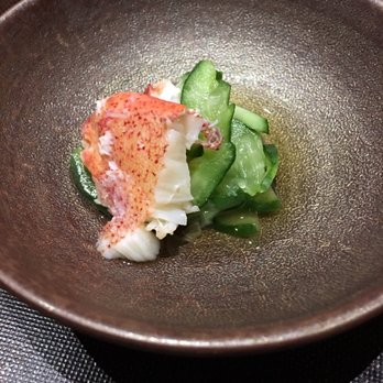 Omakase - steamed lobster claw with cucumber salad - Sushi Bars Near Me - San Francisco, California Omakase - steamed lobster claw with cucumber salad - Sushi Bars Near Me - San Francisco, California