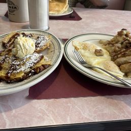 Texas French toast, eggs, sausage and home
