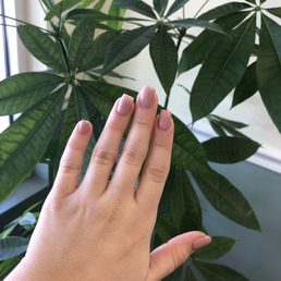Acrylic mani with gel
