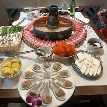 Beijing Hot Pot 京门铜火锅 - Lamb and Beef and Lamb Roll Combo, House Special Shrimp Paste - Hot Pot Near Me - Flushing, New York Beijing Hot Pot 京门铜火锅 - Lamb and Beef and Lamb Roll Combo, House Special Shrimp Paste - Hot Pot Near Me - Flushing, New York