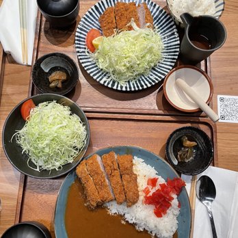 Kobuta And Ookami - katsu curry (bottom) miso katsu with sauce on the side (top) - Japanese Near Me - Seattle, Washington