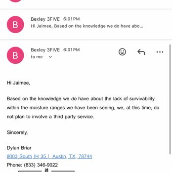 Bexley 3Five - Email from complex - Apartments Near Me - Austin, Texas