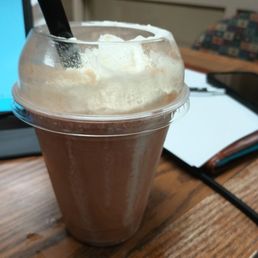 Chocolate milkshake with whipped cream
