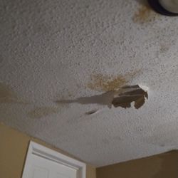 Housing Authority New Orleans - Hole in the ceiling, signs of water damage . unit on active properties listed on hano.org