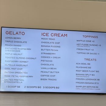 Scoops Homemade Ice Cream - Menu 8/2026 - Gelato Near Me - Avalon, California