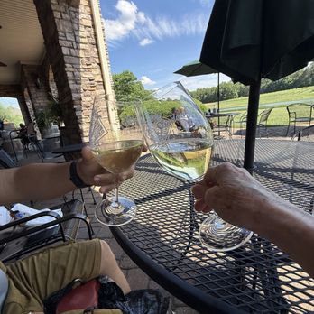 Shadow Springs Vineyard - Patio overlooking the pond - Wineries Near Me - Hamptonville, North Carolina Shadow Springs Vineyard - Patio overlooking the pond - Wineries Near Me - Hamptonville, North Carolina