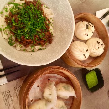 Dumpling Time - Gan Ban noodles, Pork bao, & Shrimp and Cilantro Har Gow - Dim Sum Near Me - San Francisco, California