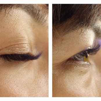 Lash and Brow Austin - Black-Purple Volume Lashes by Evelyn - Eyelash Service Near Me - Austin, Texas