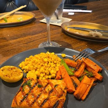 King's Fish House - Pine Ave - Salmon with veggies and of course Espresso Martini for the win :) - Seafood Near Me - Long Beach, California King's Fish House - Pine Ave - Salmon with veggies and of course Espresso Martini for the win :) - Seafood Near Me - Long Beach, California