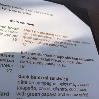 Solbar - New American Near Me - Calistoga, California