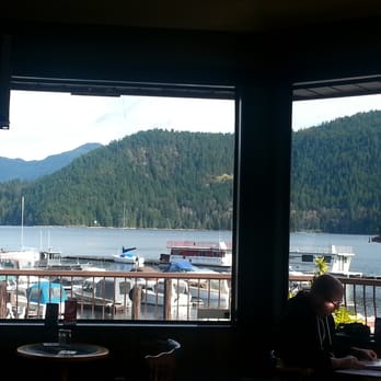 The Shinglemill Pub and Bistro - View from seat - Seafood Near Me - Powell River, British Columbia The Shinglemill Pub and Bistro - View from seat - Seafood Near Me - Powell River, British Columbia