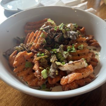 The Craft House - Surf & Turf Sweet Potato Waffle Fries - Gastropubs Near Me - Clovis, California
