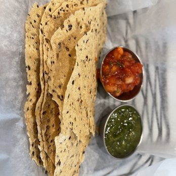 Bombay Darbar - Complimentary Masala Papad with an amazing green chutney - Indian Near Me - Miami, Florida Bombay Darbar - Complimentary Masala Papad with an amazing green chutney - Indian Near Me - Miami, Florida