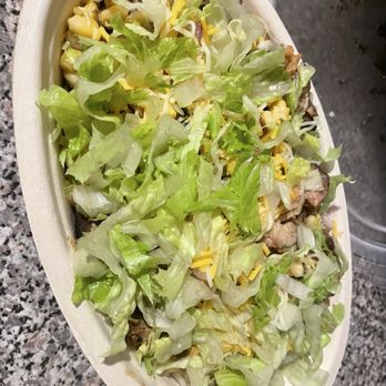 Adobo Mexican Grill - burrito bowl with grilled chicken and white rice and lettuce and black beans and cheese - Halal Near Me - Yonkers, New York