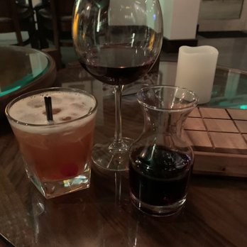Primary Bar Managment - My rum old fashioned and her Pinot - Cigar Bars Near Me - Miami, Florida