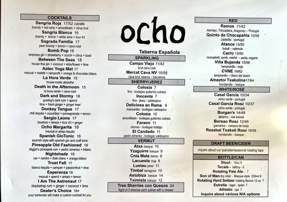 Menu photo 1 Ocho Seattle, WA Menu photo 1 Ocho Seattle, WA