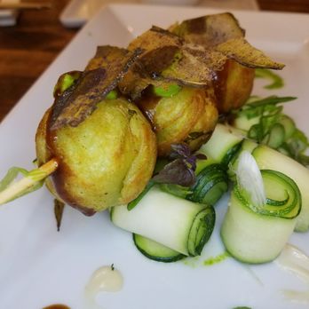 Dirt Candy - Zucchini takoyaki. Delicious!! (Vegan) - Vegetarian Near Me - New York, New York