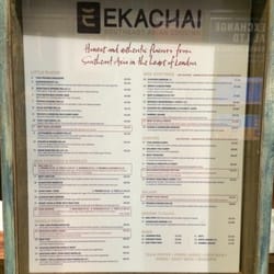 Ekachai - Menu at Ekachai