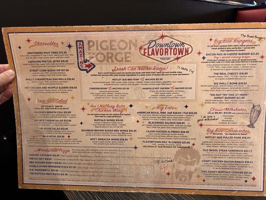 Menu photo 2 Downtown Flavortown Pigeon Forge, TN