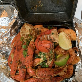 ​Aunt Irene's Kitchen - $45.00 Lobster Box - Includes Lobster, Crab legs, Sausage, Corn and Potatoes - Seafood Near Me - Dallas, Texas